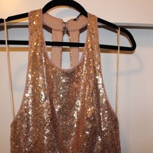 Rose Gold Mini Dress